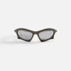 Discount Balenciaga Pointed Racing Frame Grey / Silver Mirror