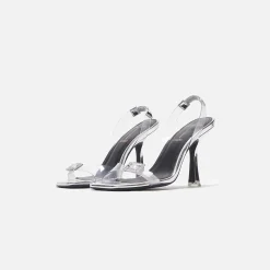 Cheap Black Suede Studio Porsha Silver Mirror / Clear