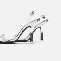 Cheap Black Suede Studio Porsha Silver Mirror / Clear