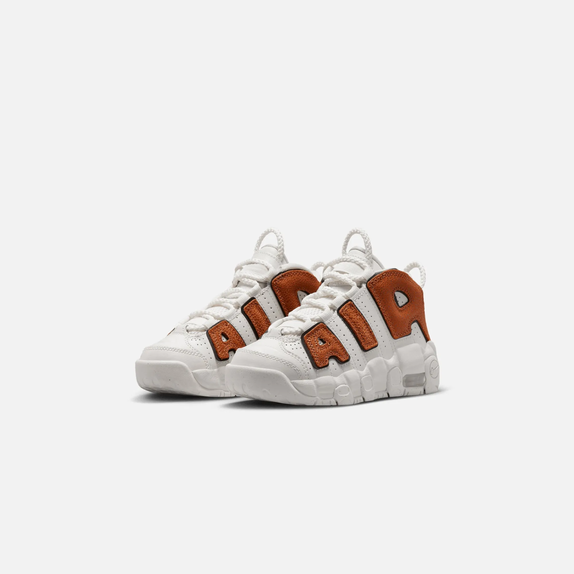 Shop Nike Pre-School Air More Uptempo Cream / Orange / Black
