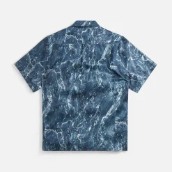 Best Sale Stampd Printed Camp Collar Buttondown Ocean Marble