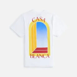 Sale Casablanca Printed Tee In L'Arche De Jour White