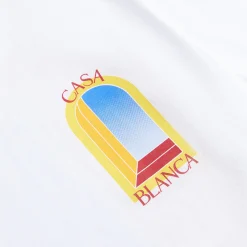 Sale Casablanca Printed Tee In L'Arche De Jour White
