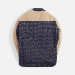 Discount Nicholas Daley Raglan Embroidery Shirt Beige / Navy