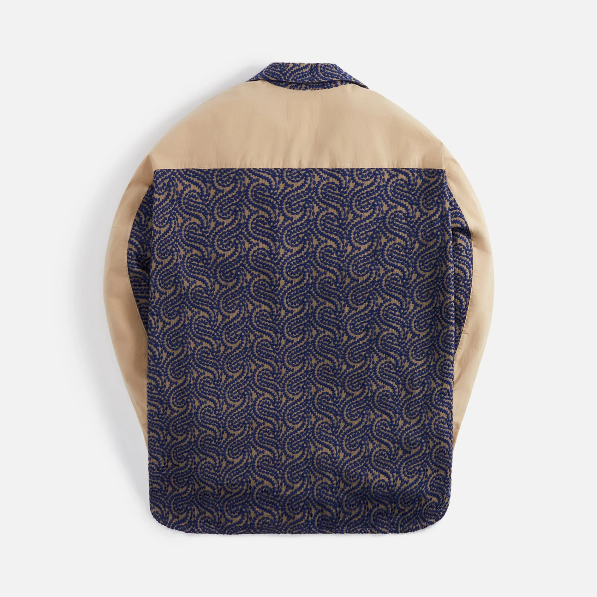 Discount Nicholas Daley Raglan Embroidery Shirt Beige / Navy