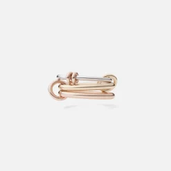Store Spinelli Kilcollin Raneth Mx 3 Link Ring Silver / Yellow Gold