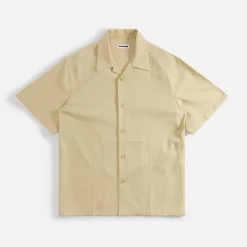 Shop Jil Sander Recycled Polyester Gabardine Shirt Almond