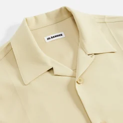 Shop Jil Sander Recycled Polyester Gabardine Shirt Almond