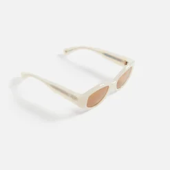 Best Sale Garrett Leight Retro Biggie Sun Ecru / Marigold