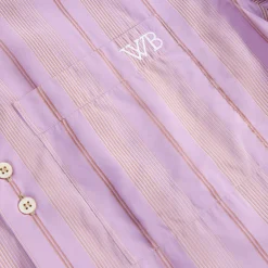 Clearance Wales Bonner Rhythem Shirt Pink Stripe