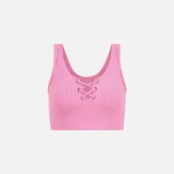 Clearance Year of Ours Ribbed Football Bra Flamingo Pink