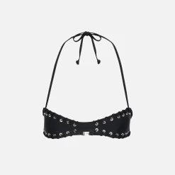 Shop Miaou Rio Bikini Top Black