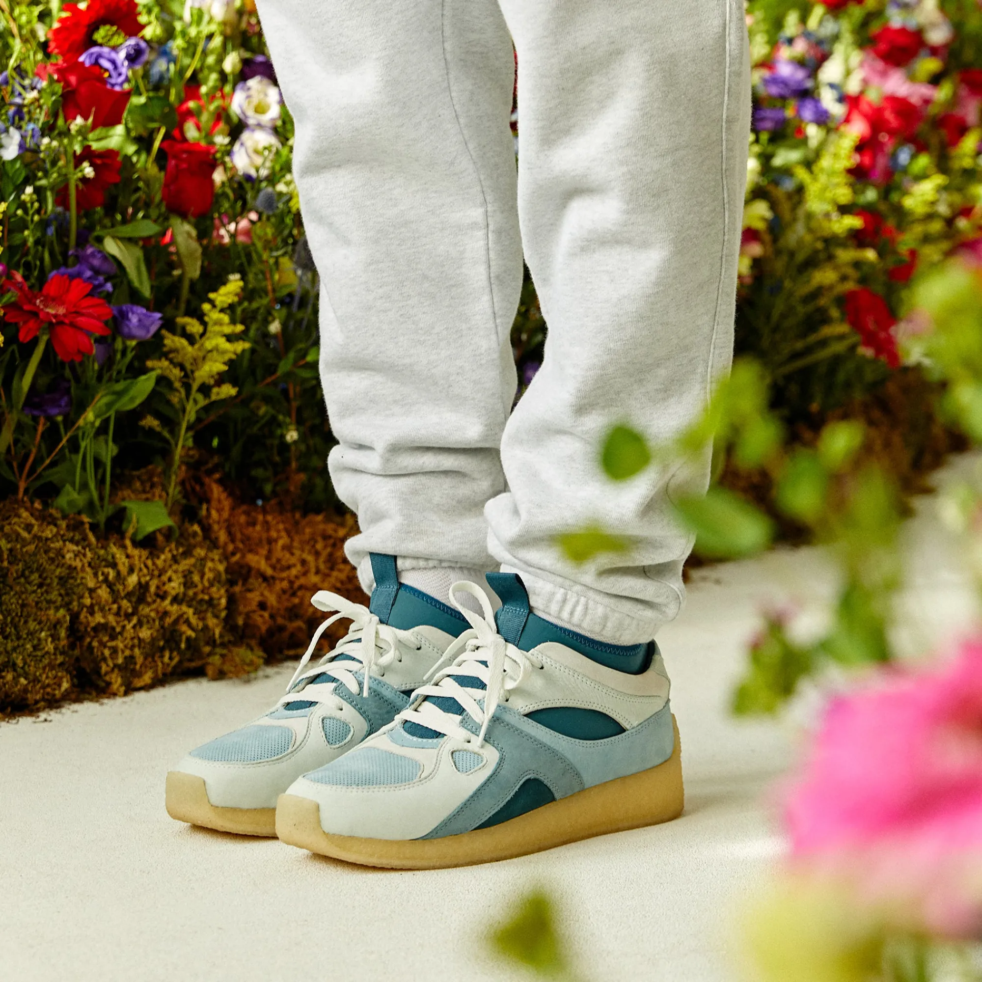 Cheap Kith Ronnie Fieg For Clarks Breacon Blue Combi