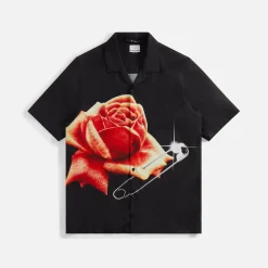 Shop Ksubi Rose Garden Resort Shirt Black