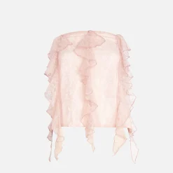 Hot Kim Shui Ruffle Top Pink