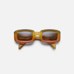 Sale Jacques Marie Mage Runaway Crush Frame Brandy Gradient Lens Silver Hardware Orange