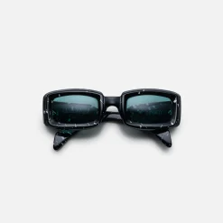 Flash Sale Jacques Marie Mage Runaway Marble Frame Seagreen Lens Silver Hardware Black