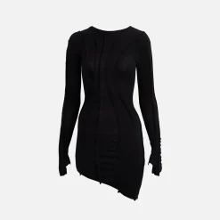 Discount Sami Miro Vintage Sami Miro Asymetric Dress Babyrib Black