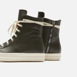 Online Rick Owens Scarpe In Pelle Sneakers Forest / Milk / Milk