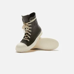 Online Rick Owens Scarpe In Pelle Sneakers Forest / Milk / Milk