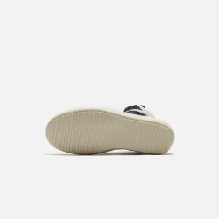 Clearance Rick Owens Scarpe Pelle Geobasket Black / Milk