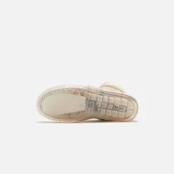 Clearance Rick Owens Scarpe Pelle Geobasket Natural / Clear
