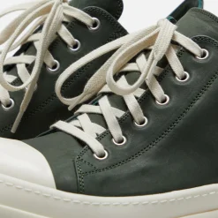 Store Rick Owens Scarpe Pelle Low Sneakers Moss / Milk