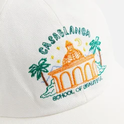 Hot Casablanca School Of Beautiful Embroidered Cap White