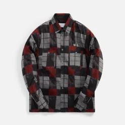 Flash Sale 4S Designs Sharpie Print Plaid Work Shirt Multi