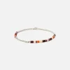 Sale Maor Shine #4 Bracelet In Brown Pattern Beads With Sterling Silver Beads Silver / Brown