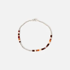 Sale Maor Shine #4 Bracelet In Brown Pattern Beads With Sterling Silver Beads Silver / Brown