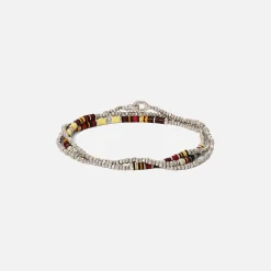 Online Maor Shine #35 Necklace/Bracelet Light Yellow Pattern Beads Silver / Light Yellow
