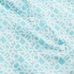 Clearance Moncler Shirt With Printed Logo Teal / White