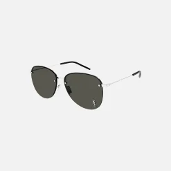 Flash Sale Saint Laurent Sl 328 Metal Monogram Frame Silver With Grey Lense