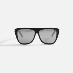 Online Saint Laurent Sl 1 Sunglasses Black / Silver Lens