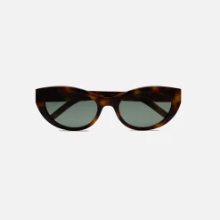 New Saint Laurent Sl M115 Acetate Cat Eye Frame Medium Havana / Light Gold
