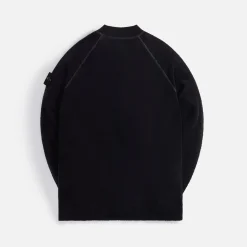 Discount Stone Island Soft Cotton Gauzed Effect Sweater Black