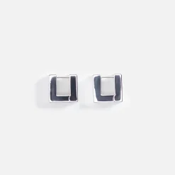Best Sale Tom Wood Square Hoops Small 925 Sterling Silver