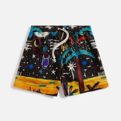 Discount Palm Angels Starry Night Swimshorts Black / Multicolor