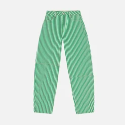Cheap Ganni Stary Stripe Jean Kelly Green