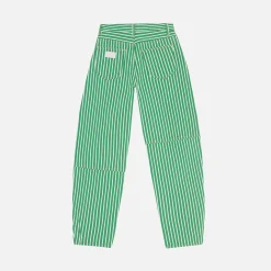 Cheap Ganni Stary Stripe Jean Kelly Green