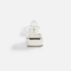 Hot Martine Ali Stone Box Stud Silver
