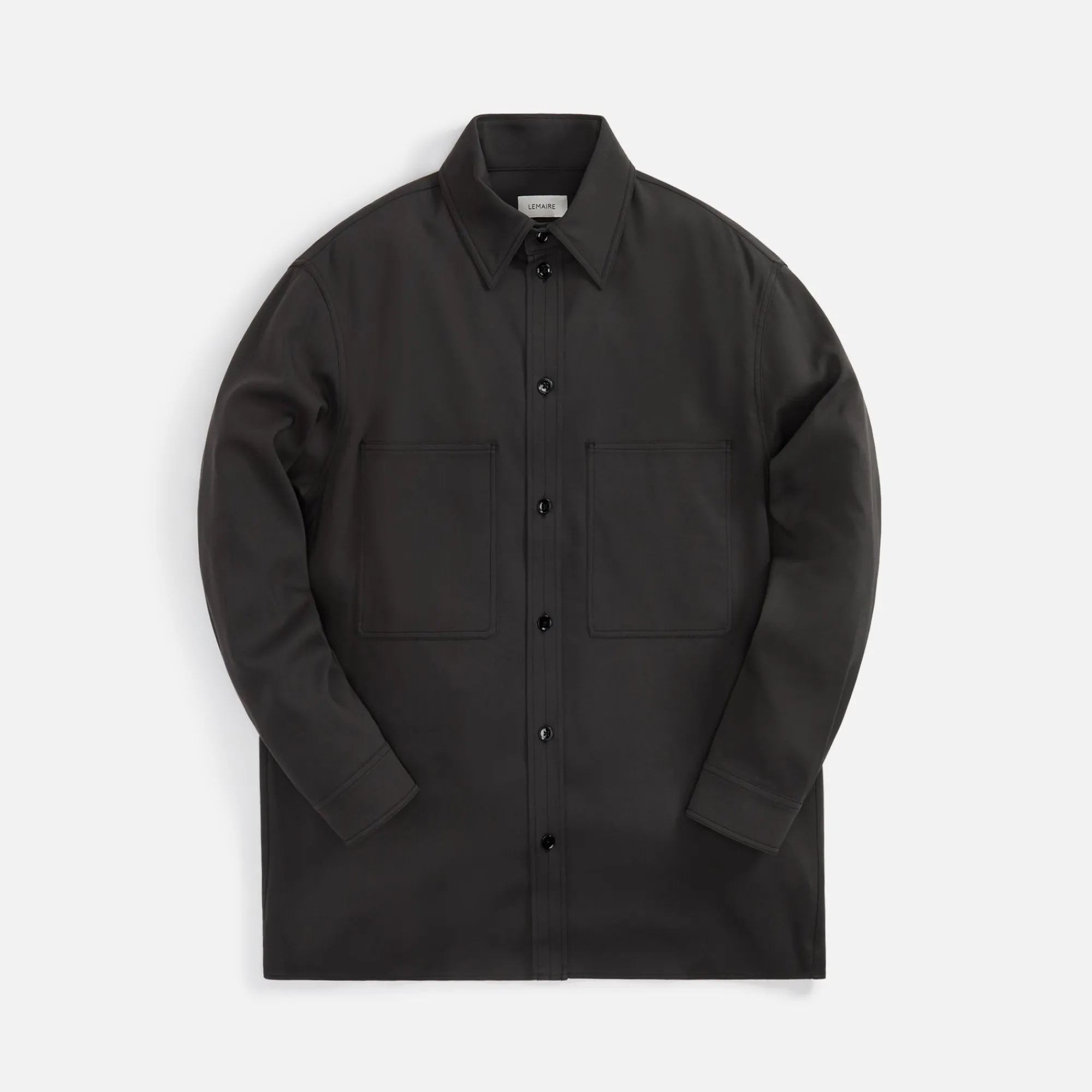 Discount Lemaire Straight Collar Shirt Ash Black