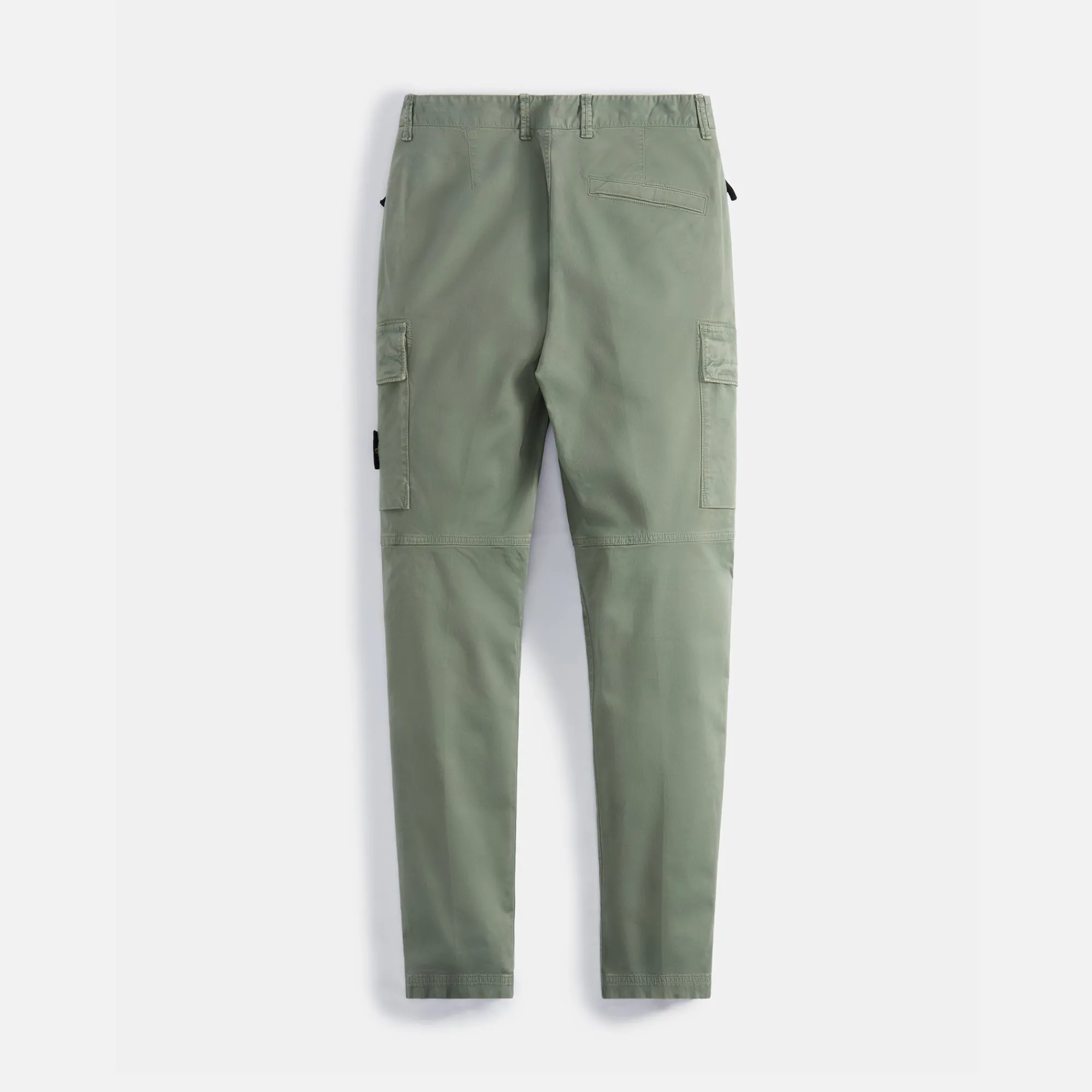 Outlet Stone Island Stretch Cotton Wool Satin Garment Dyed Cargo Pant Sage