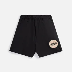 Cheap Adish Sur Logo Ribstop Track Elastic Waist Shorts Black