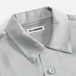 Outlet Jil Sander Sustainable Fluid Viscose Shirt Silver Grey