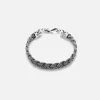 Sale Emanuele Bicocchi 6-T Flat Braided Bracelet Silver