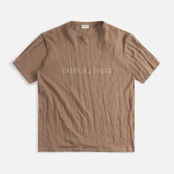 Outlet Saint Laurent Tee Taupe / Naturel