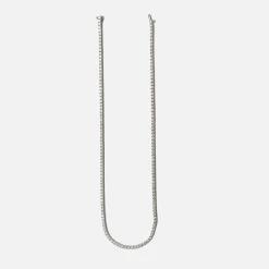 Fashion Greg Yuna Tennis Chain 20" Necklace White Gold