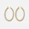 Best Luv AJ The Pave Amalfi Hoop Earrings Gold